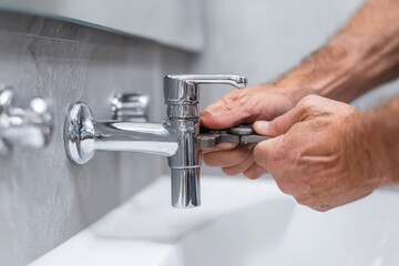 Bathroom sink repair by professional plumber