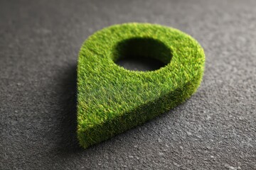 Sustainable geolocation pin made from nature