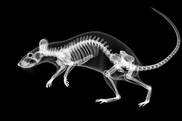 Fototapeta premium Scientific x-ray scan of rat skeleton