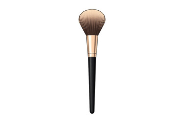 Face powder brush for cosmetic application, beauty tool for makeup and grooming, transparent background for design