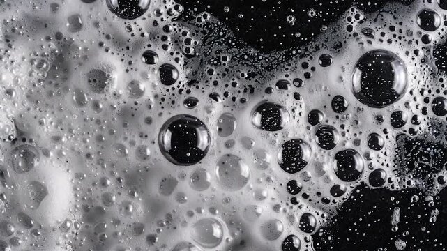 Video A close-up shot of water bubbles forming on the surface