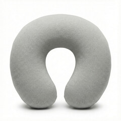 Gray ergonomic travel neck pillow front view