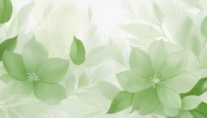 delicate watercolor botanical digital paper floral background in soft basic pastel green tones neutral elegant pattern on white paper