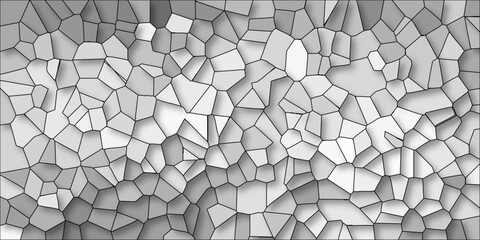 Light gray and white abstract geometric mosaic with subtle shadows creating a clean textured background for design