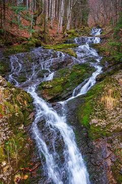Bavarian Waterfall at the Chiemgau area on the way to the Hochfelln mountain peak