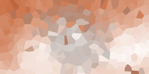 Warm Terracotta and White Abstract Geometric Crystal Mosaic with Soft Light and Shadow Play background