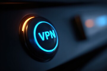 Virtual private network icon for internet safety