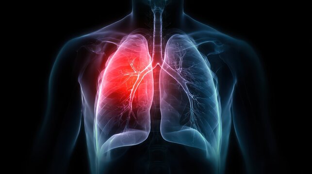 Medical diagnostic chest scan for illness - Powered by Adobe