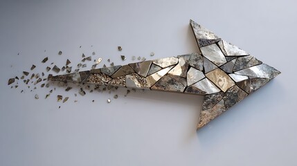 Cute animated chest stacking shiny shapes slowly upward