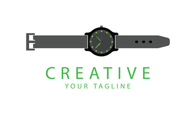 Obraz premium Print moder minimalist wristwatch logo icon