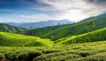 Fototapeta premium Tea Plantations Munnar Kerala