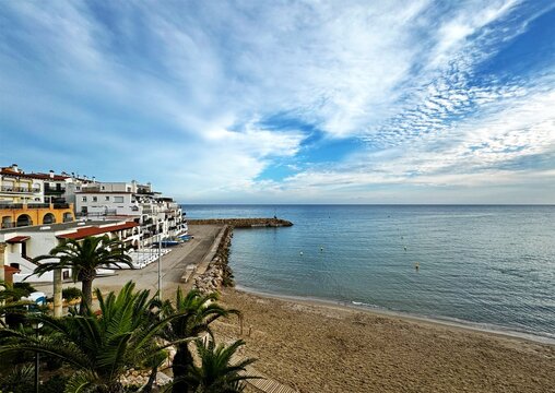 The picturesque bay of the Sant Gaieta rock