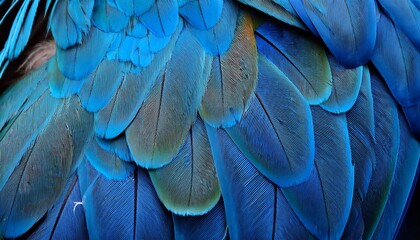 Beautiful Blue Macaw Feathers For Background