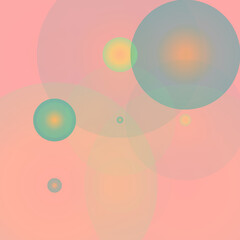 Soft Abstract Circles on Pink Background