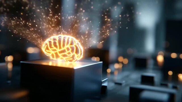 Machine computation and cognitive processing 3D visualization soft abstract backdrop AI thinking architecture intelligent system rendering neural framework representation with