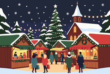 Fototapeta premium Merry Christmas Market