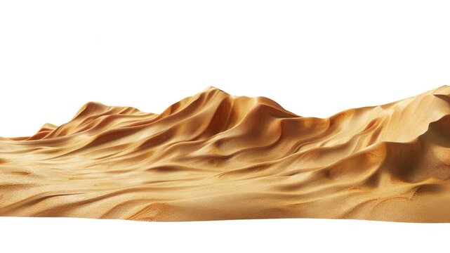 Video A 3D model of a desert landscape featuring sand dunes, suitable for use in travel or adventure-themed projects