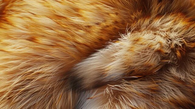 Video Close-up shot of a fluffy cat's tail