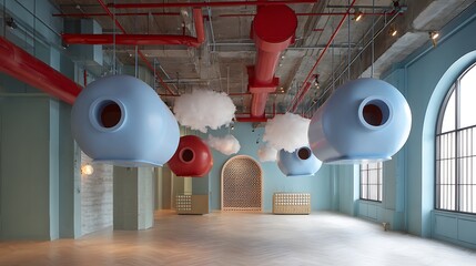 Cozy vintage restaurant and bar interior with food and decor