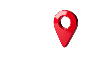  location pin with solid red shape