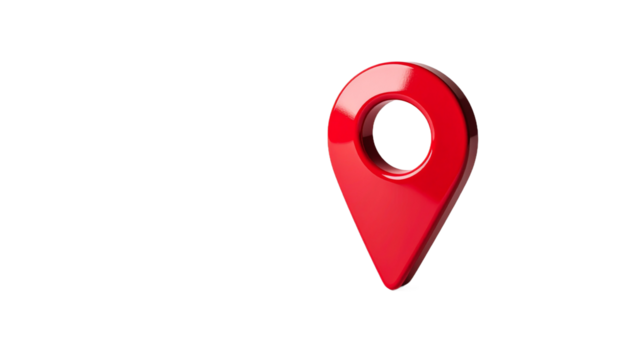  location pin with solid red shape - Powered by Adobe