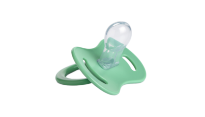 Silicone pacifier in mint green
