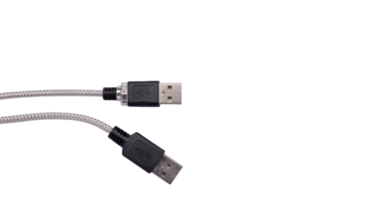 USB cable coiled