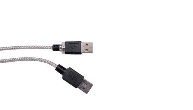USB cable coiled - Powered by Adobe