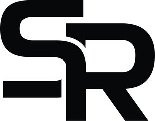 Letter SR minimalist logo
