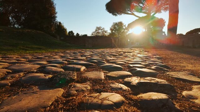 The ruins of Ostia Antica, the old port of Rome, Lazio, Italy, dating back to the 7th century BC