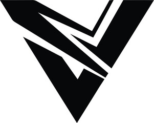 Letter V minimalist logo