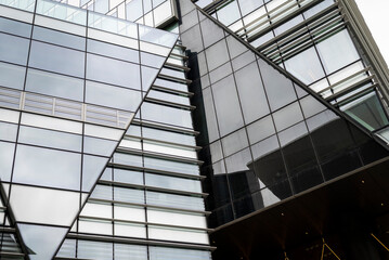Architectural detail of an office block, Barangaroo, Sydney, NSW, Australia