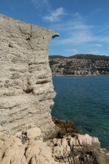 Croatia, Rabac, Roadtrip 2022, Beautiful landscape, stone beach