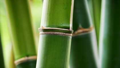 Obraz premium Intertwined Bamboo Stalks In Close Up