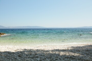 Croatia, Rabac, Roadtrip 2022, Beautiful landscape, stone beach