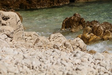 Croatia, Rabac, Roadtrip 2022, Beautiful landscape, stone beach