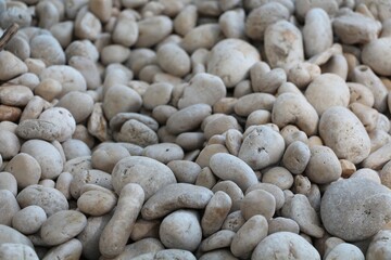 Croatia, Rabac, Roadtrip 2022, Beautiful landscape, stone beach, round stone