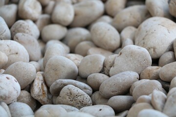 Croatia, Rabac, Roadtrip 2022, Beautiful landscape, stone beach, round stone