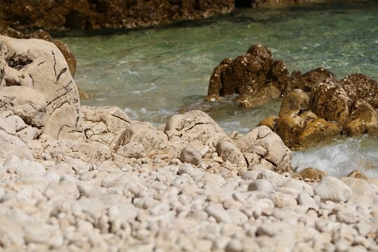 Croatia, Rabac, Roadtrip 2022, Beautiful landscape, stone beach
