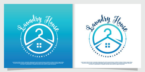 Laundry logo with creative element style Premium Vector part 3