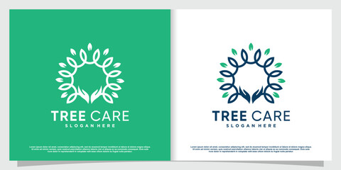 Tree life logo with modern human style Premium Vector part 2