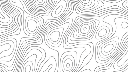  White topographic map patterns, geographic line World map with elevation assignments. Vector illustration. wave Line topography map contour background.