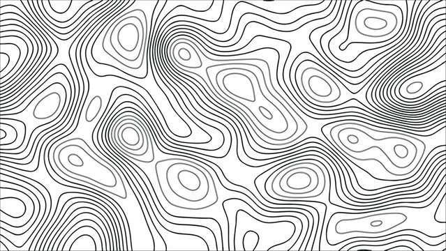  White topographic map patterns, geographic line World map with elevation assignments. Vector illustration. wave Line topography map contour background.