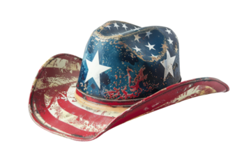 USA Flag Baseball Cap Isolated on Transparent background.