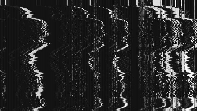 Black and White VHS Glitch Background
