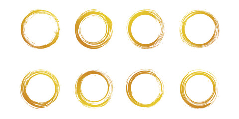 Brush vector with golden creative concept Premium Vector