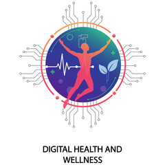 Digital Health and Wellness Concept