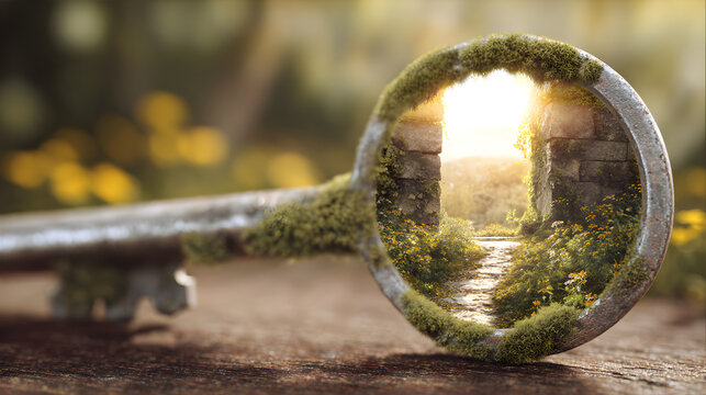 Key revealing new path and gateway to opportunity