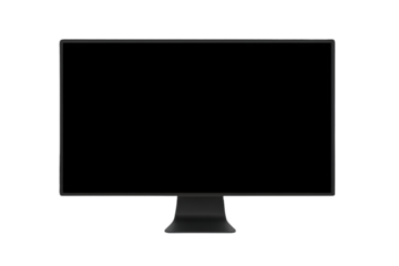 Png image of sleek computer monitor with simple design isolated on transparent background. concept of technology, modern workspace, electronics, minimalist office decor.