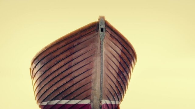 Wooden Boat In Sun Glow